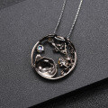 wholesale S925 Silver Designer Element Pendant, Chinese Zodiac Tiger Year Natural Gemstone Necklace Pendant-0-3