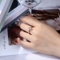 18k Rose Gold Plated S925 Silver 65mm Pink Moissanite Ring for Women-0-2