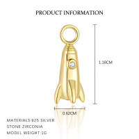 wholesale S925 Sterling Silver European and American Cross-border Butterfly Earrings for Women, Creative and Unique Pendant Light Luxury Versatile Exquisite Design Earrings-A4125-Gold/Single Pendant 925 Silver