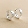 wholesale S925 sterling silver brushed circle ear cuff for women, small and unique design, simple and high-end, ear piercing earrings, ear accessories E1427-0-0