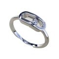 wholesale S925 Silver Fashion Geometric Ring, Trendy Sliding Stress-Relief Single Diamond Ring for Women Wholesale-0-4