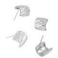wholesale S925 Sterling Silver 236 Diamond Carved Curved Stud Earrings Women Minimalist Style Small Ins Original Elegant Versatile Silver Jewelry-0-1