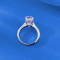 wholesale S925 Silver Icy Cut 8*12 Oval Ring High Carbon Diamond Classic Solitaire Xiaohongshu Cross-Border-0-2