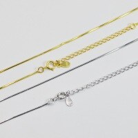 wholesale 925 Sterling Silver Plated with 18K Gold Octagonal Snake Bone Chain Women's Fashion Choker Necklace Pendant Chain Wholesale-18k gold 3000072>925 silver