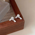 wholesale S925 Sterling Silver Minimalist Twisted Knot Ear Studs Women's French New Style Versatile Small Advanced Sense Earrings-0-3
