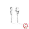 wholesale S925 Sterling Silver Punk Style Spike Studded with Crystals and Pearl Ear Cuff Earrings for Women-0-16