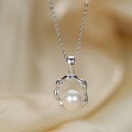 wholesale S925 Sterling Silver Cold Style Irregular Natural Freshwater Pearl Necklace for Women, Small and Minimalist, Retro and Unique, Elegant Collarbone Chain-0-1