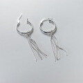 wholesale S925 Sterling Silver Fresh and Sweet Ins Style Niche Design Exquisite Chain Tassel Ear Clasp M06089-0-3