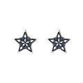 wholesale S925 Sterling Silver Korean Style Retro Thai Silver Creative Five-Point Star Ear Studs Ins Style Women's Earrings-0-4