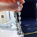 wholesale S925 Silver New Style 5*8 Full Diamond Pear Bracelet, Fashionable and Elegant, Influencer Style-0-2