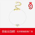 925 Silver Cross-Border Simple Fashion Moissanite Red Rope Bracelet-0-0