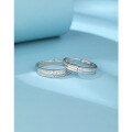 wholesale 925 Sterling Silver Couple Rings Pair, Small Design, Minimalist Band Matching Rings for Men, Wedding Gift for Girlfriend-0-3