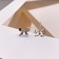 wholesale S925 Sterling Silver Maker Sweet Dream Butterfly Ribbon Earrings Fashion Niche Design Elegant High-End Earrings Girlfriend Gift-0-3