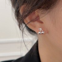 wholesale S925 Sterling Silver Simple and Stylish Cherry Stud Earrings, Minimalist and Fresh, Exquisite Earrings Trendy-Sterling silver