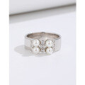 wholesale 925 Sterling Silver Pearl Ring for Women, Small Niche Design, New Release Popular Index Finger Ring, Minimalist and High-End Feel Band-0-1