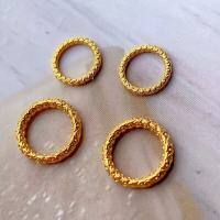 wholesale Metal: S925 Silver Gold Plated, Openwork Scroll Pattern Spacer Bead for DIY Bracelet Necklace Running Ring Handmade Cord Pendant-A small one