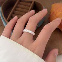 wholesale S925 Sterling Silver Evil Eye Ring for Women, Small and Fashionable, Minimalist Adjustable Open Ring with a Premium and Trendy Feel-Sterling silver