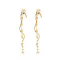 wholesale 925 Silver Gold Plated Detachable Tassel Ear Clips, Summer New Arrival, Factory Direct Wholesale-0-0