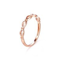 wholesale 18K Yellow Gold Plain Hollow Solid Gold Ring, 9K White Gold Jewelry, 14K Rose Gold Personalized Ring-9K Rose Gold 16# Spot