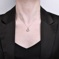 Sterling Silver Double-Sided Clover Shell Pendant Necklace-0-2