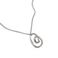 wholesale S925 Sterling Silver 359 Korean Version Ins Minimalist Irregular Heart Shape Necklace Women's Collarbone Chain Student Jewelry-0-4