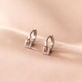 wholesale S925 silver Nalan square full-drill ear clips, Korean style fashionable and minimalist, elegant women's ear accessories E2776-0-0