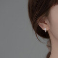 wholesale S925 silver cross ear clips for women, Korean-style earrings with a design sense, jewelry G6736-0-3