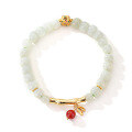 wholesale S925 Sterling Silver New Chinese Style Bamboo Pattern Peaceful Message Hetian Jade Bracelet for Women, Retro High-End Bamboo Knot Bracelet Accessory-0-4