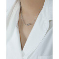 wholesale S925 Sterling Silver 484 Korean Version Ins Original Design Minimalist Niche Seagull Series Textured Women's Collarbone Necklace-0-3
