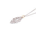 wholesale S925 silver gold-plated hollow tulip floral pendant, fashionable and elegant lace necklace-0-4