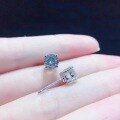 wholesale S925 Sterling Silver Classic Cross-Border Four-Prong Moissanite Stud Earrings for Women, Minimalist and Fashionable, Small and Delicate Niche Design-0-1