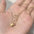wholesale 18K Gold Plated S925 Sterling Silver Women's Exquisite Vintage Frosted Road-to-Progress Pendant Choker Necklace with Starry Design-0-5