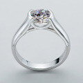 S925 Silver 18k Gold Plated 2ct D Color Moissanite Classic Minimalist Women's Ring Wholesale-0-6