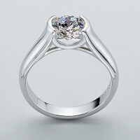 S925 Silver 18k Gold Plated 2ct D Color Moissanite Classic Minimalist Women's Ring Wholesale-2-carat luxury diamond ring [white gold]  5 US dollars
