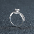 S925 Sterling Silver Heart-Shaped Moissanite Ring, Direct Supplier-0-1