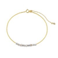 wholesale 925 Sterling Silver Cross-Border Women's Bracelet with Minimalist Geometric Design, Small and Irregular Mixed Silver Style-DY150425-SQ-NA 925 silver