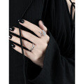 wholesale S925 Sterling Silver Minimalist Geometric Irregular Wave Design Statement Ring for Women-0-3
