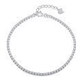 wholesale S925 Sterling Silver European and American Tennis Chain Bracelet for Women 234MM Single Row Full Diamond Zirconia Beaded Bracelet Bangle Jewelry-0-6