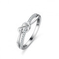 S925 Sterling Silver 1-Carat Moissanite Women's Crossed Heart Wedding Ring for Cross-Border Live Streams-0-4