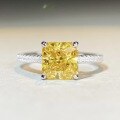 wholesale S925 Sterling Silver Plated Gold Ring for Women with Colored Zircon and Yellow Zircon, Fashionable, Light Luxury, Versatile, Elegant, Minimalist Hand Jewelry-0-3