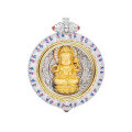 wholesale 925 Silver Gold-Plated Pendant with High-Carbon Diamond, Baby Buddha Bodhisattva, Exquisite Gold Jewelry for Women-0-4
