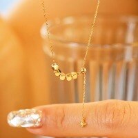 wholesale S925 Sterling Silver Red Elk Whole Body Small Square Sugar Necklace Fashion Classic Retro French Style Luxury Pendant for Women-BX0165-Gold 925 Silver