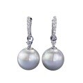 wholesale S925 Sterling Silver New 13mm Pearl Ear Studs European and American Earrings Fashion Commuter Style Live Broadcast Drop Shipping-0-4