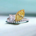 wholesale S925 Sterling Silver New Imported High Carbon Diamond 4*8 Marquise Yellow Diamond Ring for WomenIns Style-0-0