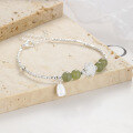 wholesale 925 Sterling Silver Lotus Bracelet With Hetian Jade Turning Beads For Women-0-2