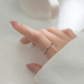 wholesale 925 Sterling Silver Minimalist Twisted Open Ring Fashion High-End Statement Index Finger Ring J9076-0-3