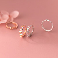 wholesale S925 Sterling Silver Women's Butterfly Ear Clasps Ins Style Niche Design Sweet Heart Cute Earrings M02832-S925 silver pair rose gold 925 silver