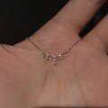 wholesale S925 Sterling Silver Dazzling Fine Sparkle Small Diamond Studded All-over Star Necklace, Niche Design High-end Sense Collarbone Chain Necklace Accessory-0-4