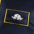 wholesale S925 Silver Zhuo Zhifan New 8*10mm Oval White High-Carbon Diamond Cut European Style Ring-0-3