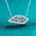 S925 Sterling Silver Moissanite Wide-Eye Pendant, Trendy and Versatile Gift-0-4